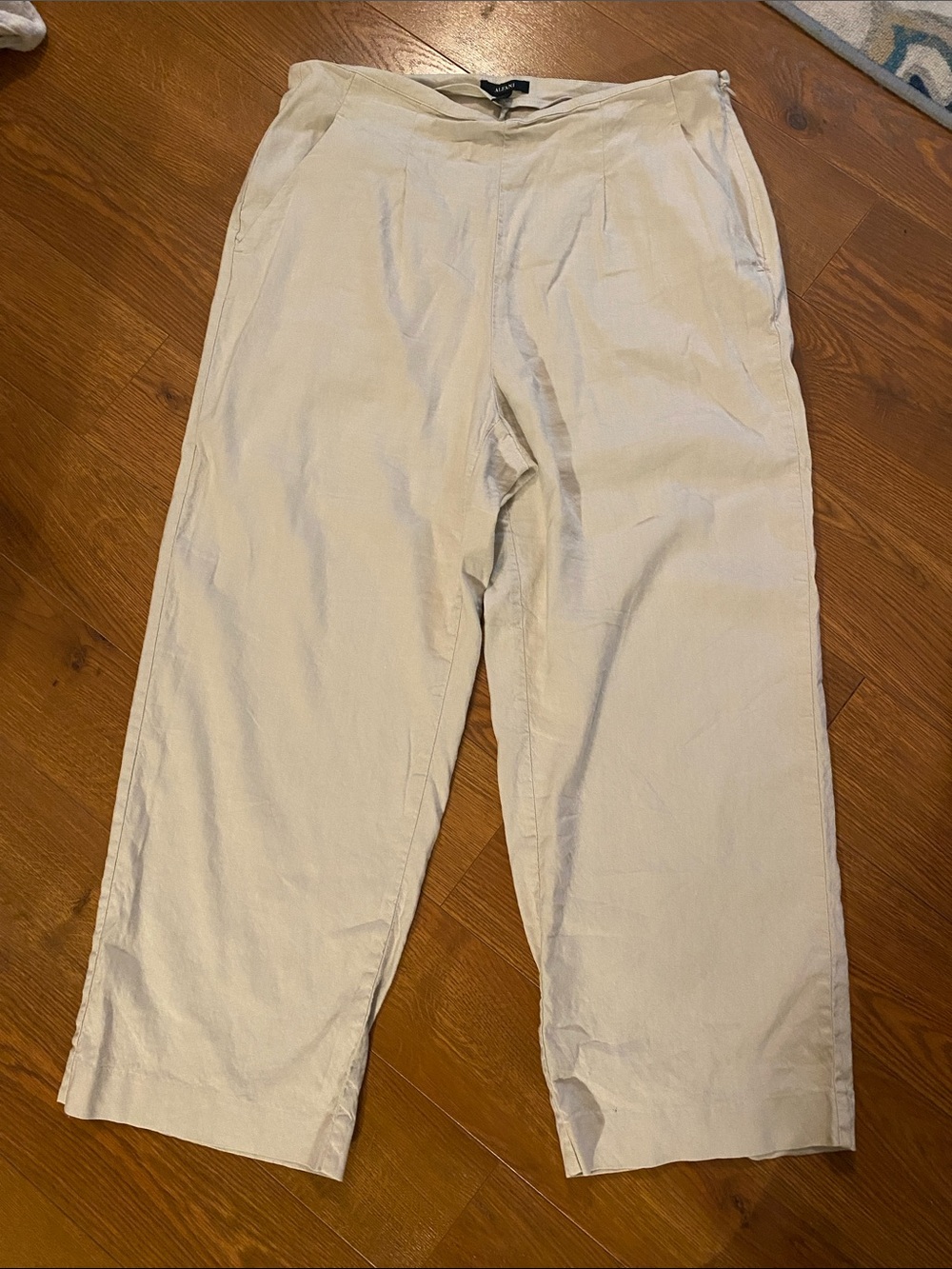 Alfani Women’s Cream Casual Straight-Leg Pants Size 14